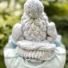 Czapka handmade krótka HAPPY ,,Wybielony szary" Czapka handmade krótka HAPPY ,,Wybielony szary"