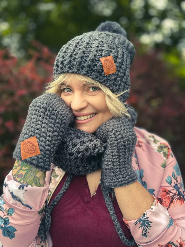 Mały komin handmade "Ciemny szary"