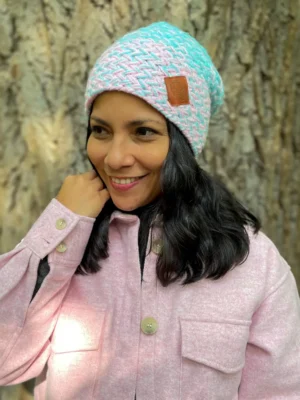 Czapka ręcznie robiona EXPLORER "Cukierki"