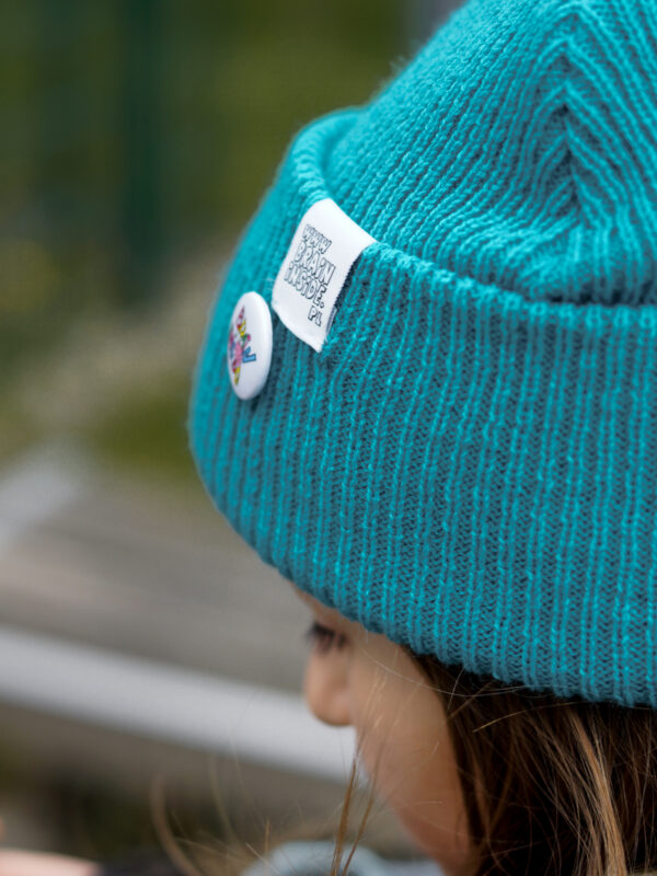 Czapka beanie dla dziecka logo kolorowe "Turkus" Czapka beanie dla dziecka logo kolorowe "Turkus"
