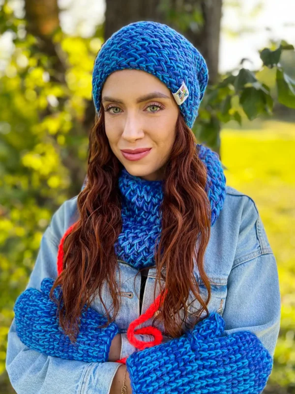 Czapka MERINO 66% "Niebieskości" EXPLORER