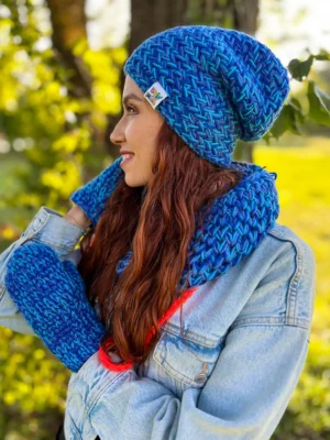 Czapka MERINO 66% "Niebieskości" EXPLORER