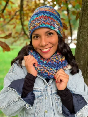 Mały komin MERINO 50% "Górski potok"