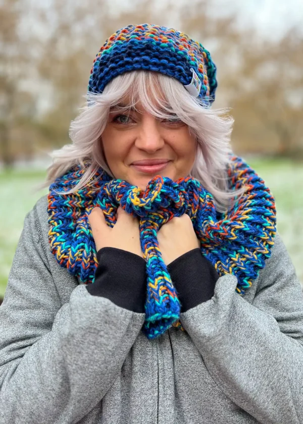 Komin merino 50% "Górski potok"