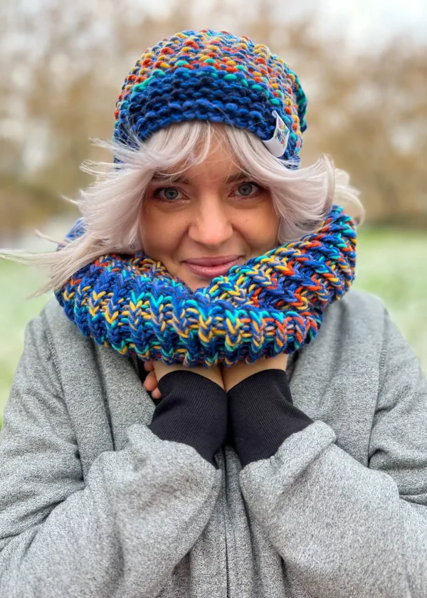 Komin merino 50% "Górski potok"