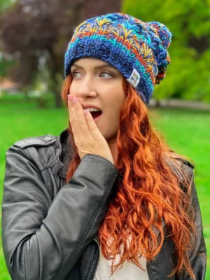 Czapka MERINO 50% "Górski potok" SMILE