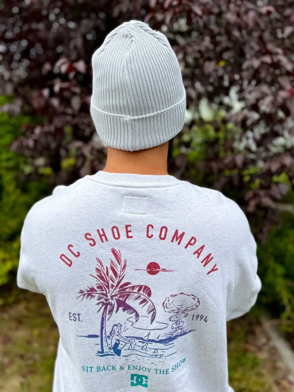 Męska bawełniana czapka beanie logo ekoskórka "Jasny szary"