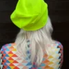 Czapka materiałowa "Neonowy żółty" Czapka materiałowa "Neonowy żółty"