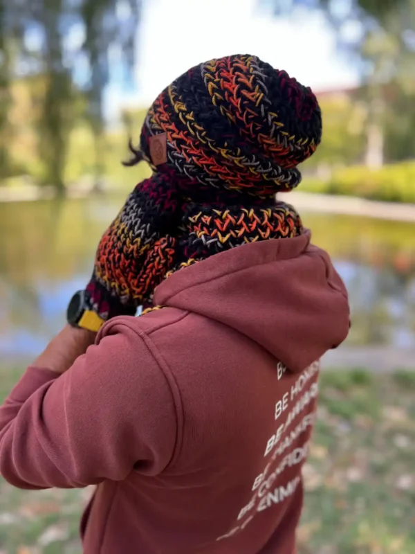Męska czapka MERINO 50% ,,Ciemna jesień" EXPLORER
