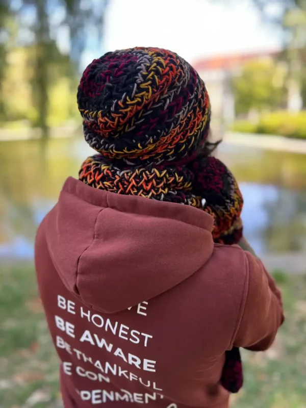 Męska czapka MERINO 50% ,,Ciemna jesień" EXPLORER