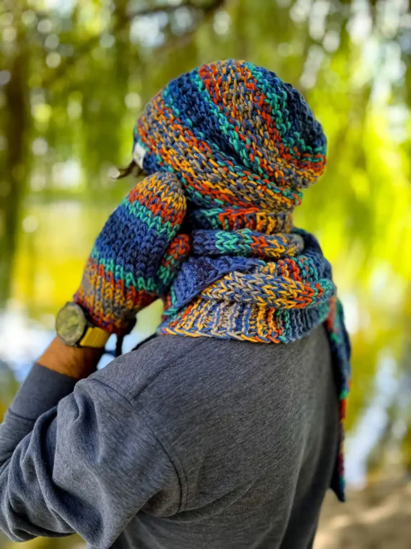 Męska czapka MERINO 50% "Górski potok" NEVERLAND