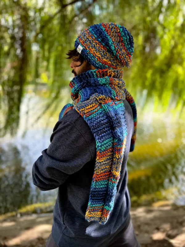 Męska czapka MERINO 50% "Górski potok" NEVERLAND