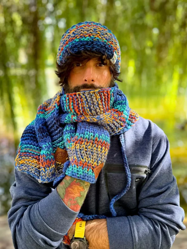 Męska czapka MERINO 50% "Górski potok" NEVERLAND