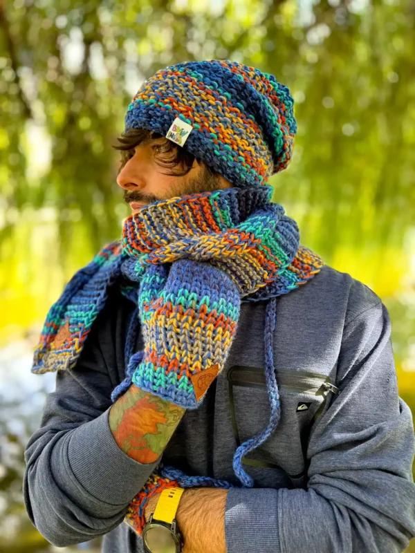 Męska czapka MERINO 50% "Górski potok" NEVERLAND