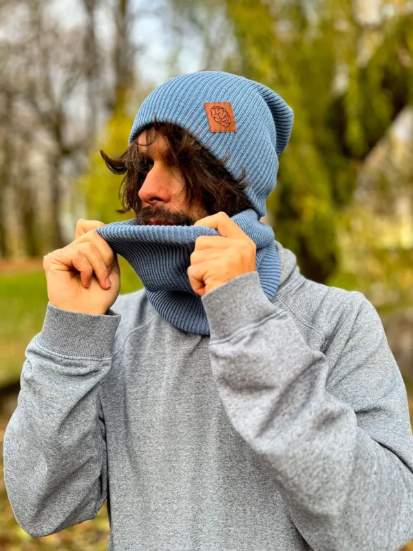 Męski zimowy BUFF "Brudny niebieski"