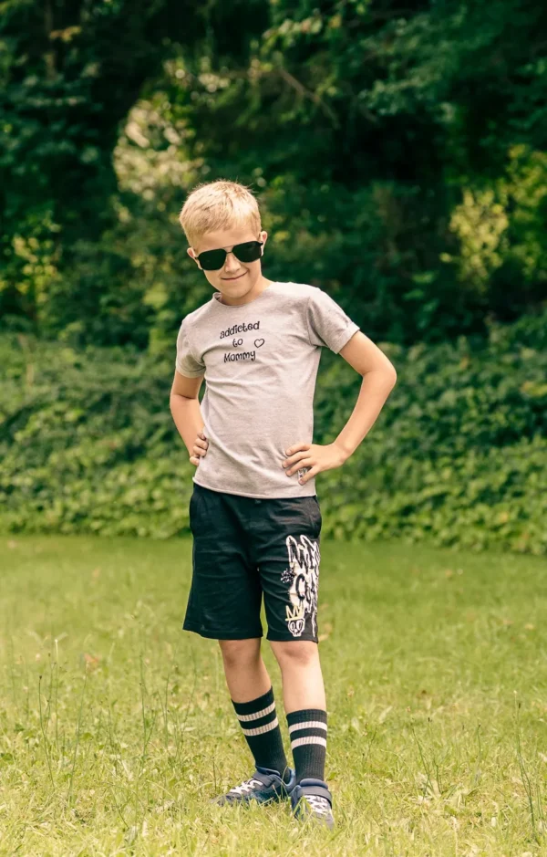 Bawełniana koszulka dla dziecka "Addicted to Mommy"