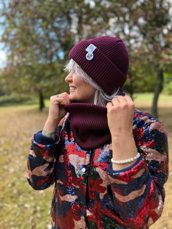 Bawełniany mały komin "Bordo"