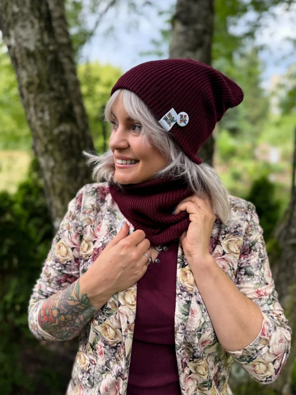 Zimowy BUFF "Bordo"