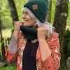 Bawełniany mały komin "Zielony" Bawełniany mały komin "Zielony"