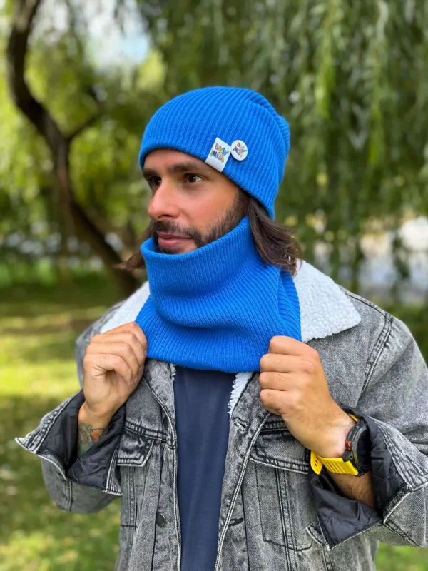 Męski zimowy BUFF "Niebieski Kobalt"
