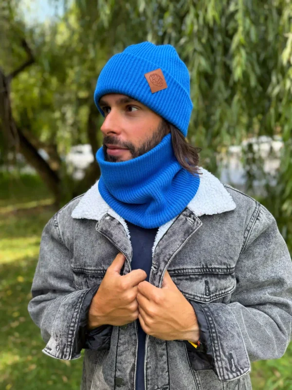 Męski zimowy BUFF "Niebieski Kobalt"