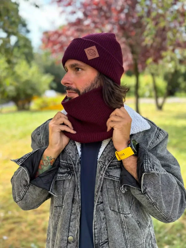 Męski zimowy komin "Bordo"