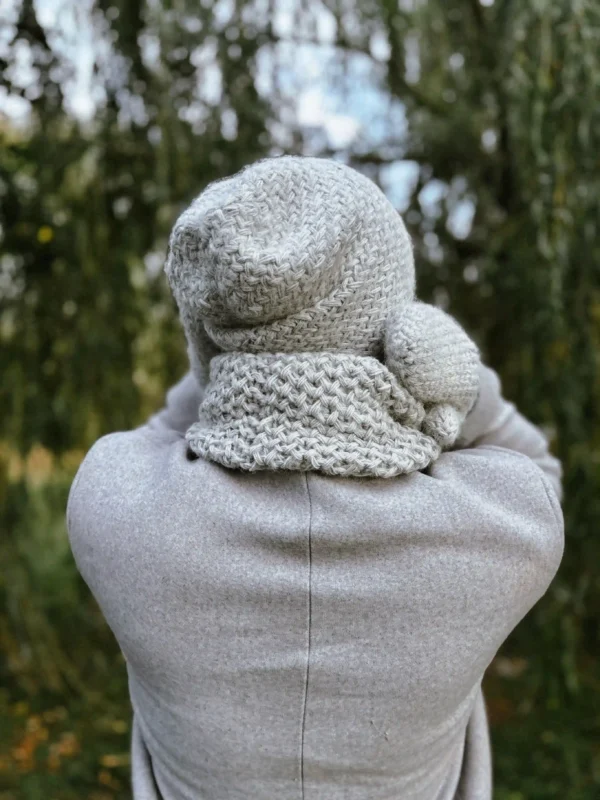 Męska czapka MERINO Explorer "Wybielony szary"