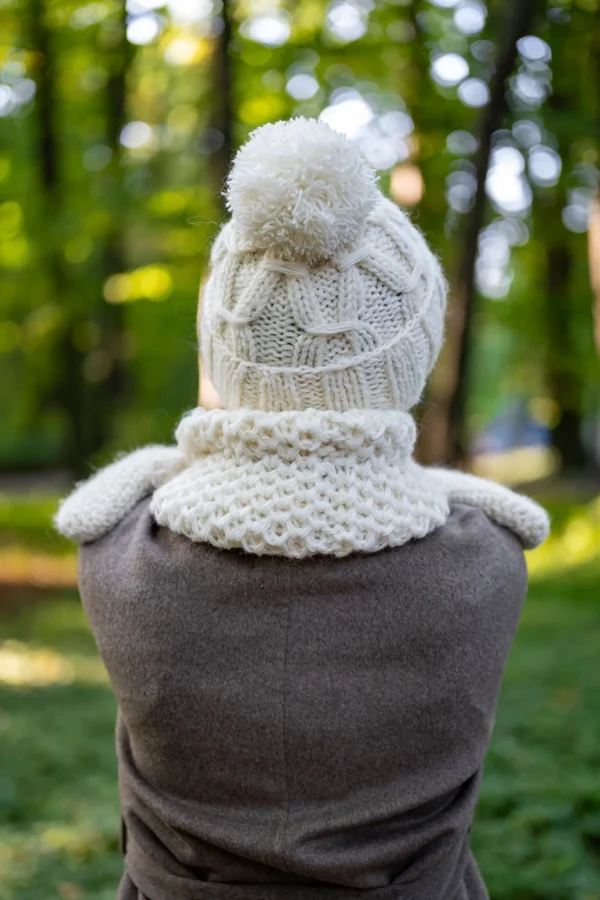 Czapka MERINO Euforia "Beżowy ecru"