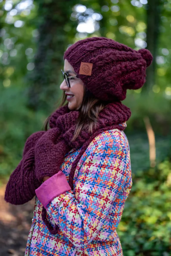Komin MERINO "Bordo"