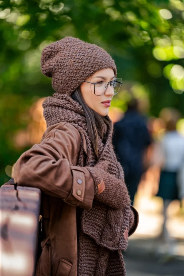 Czapka MERINO Explorer "Brązowy"