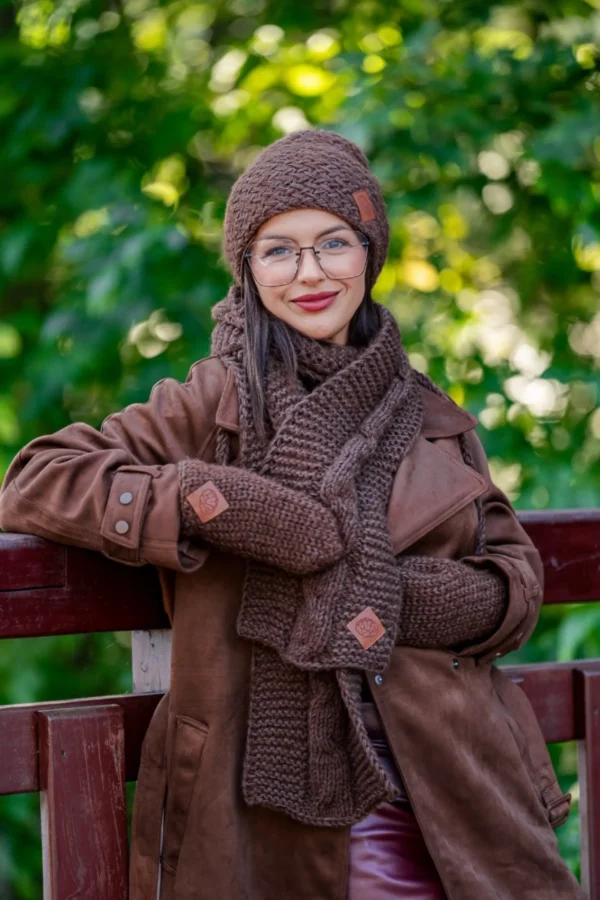 Czapka MERINO Explorer "Brązowy"