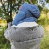 Męska czapka MERINO Neverland "Ciemny niebieski" + podszewka JEDWAB