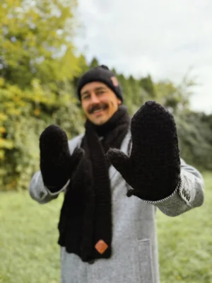 Męskie rękawiczki MERINO "Czarny"