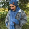 Męskie rękawiczki MERINO "Ciemny niebieski"