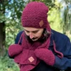 Męski szal MERINO "Bordo szalik"