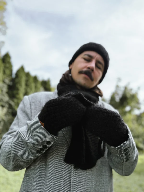 Męskie rękawiczki MERINO "Czarny"