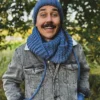 Męski komin MERINO "Ciemny niebieski"