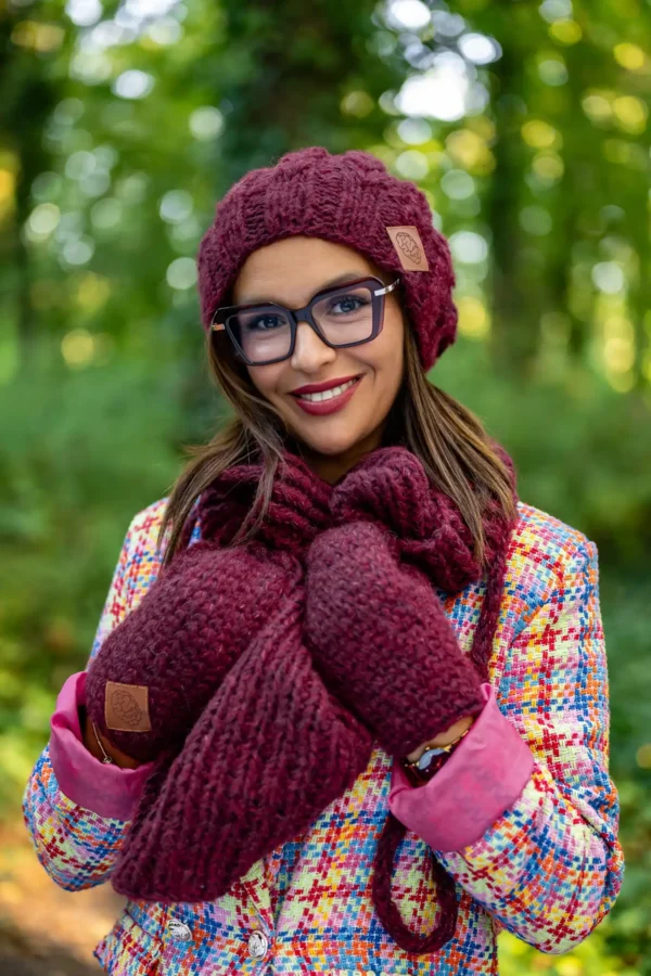 Rękawiczki MERINO "Bordo"