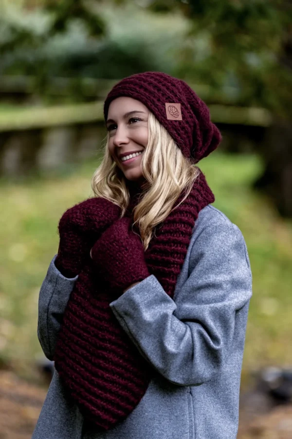 Rękawiczki MERINO "Bordo"