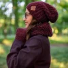 Mały komin MERINO  "Bordo"