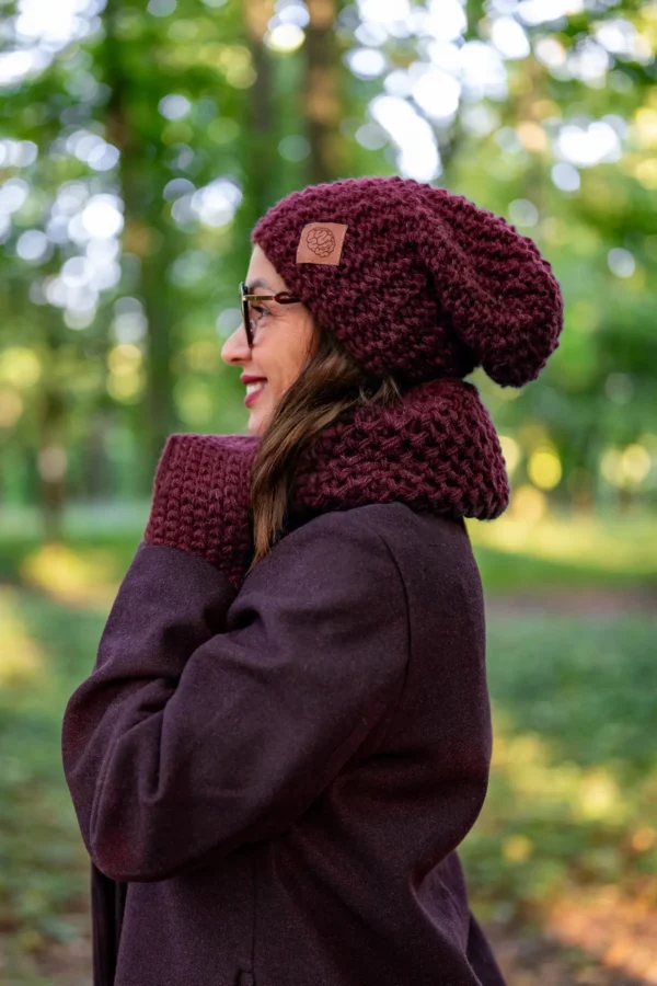 Mały komin MERINO  "Bordo"