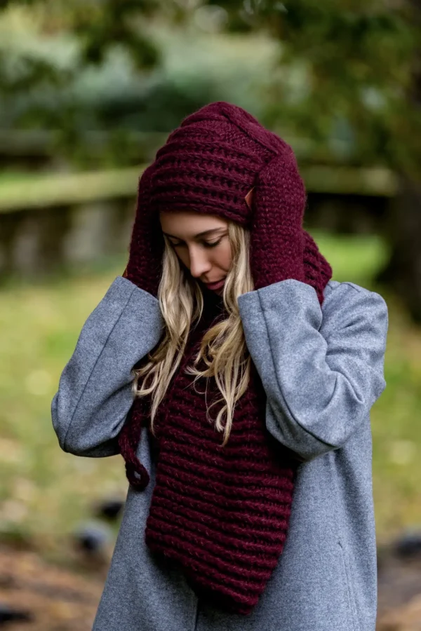 Komin MERINO "Bordo"