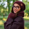 Mały komin MERINO  "Bordo"