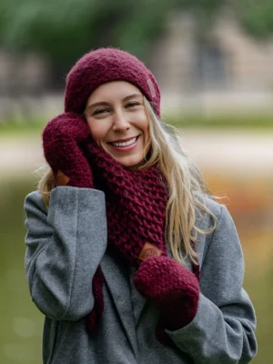 Mały komin MERINO  "Bordo"