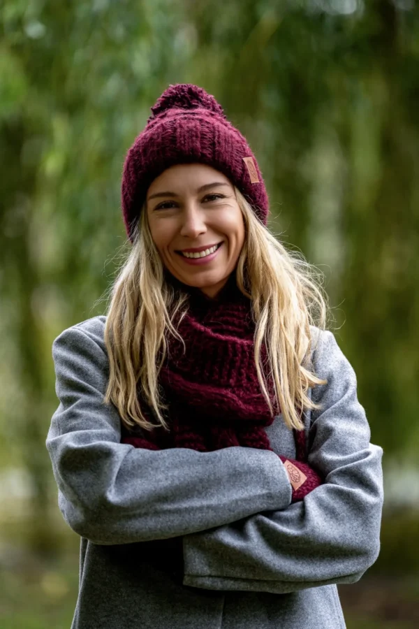 Czapka MERINO Euforia "Bordo"
