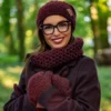 Mały komin MERINO  "Bordo"