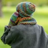Czapka MERINO Neverland "Cukierki" + podszewka BAWEŁNA