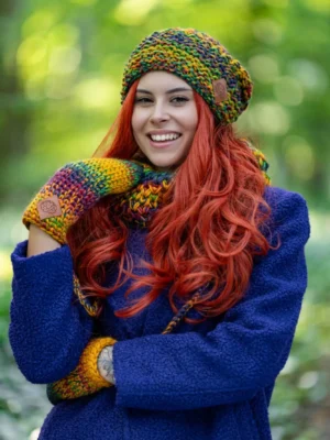 Czapka MERINO 100% Neverland "Kolory" + podszewka BAWEŁNA