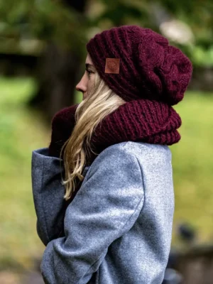 Czapka MERINO This is it "Bordo"