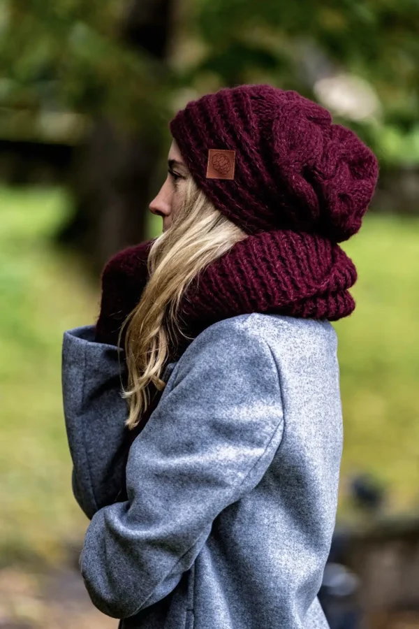 Komin MERINO "Bordo"